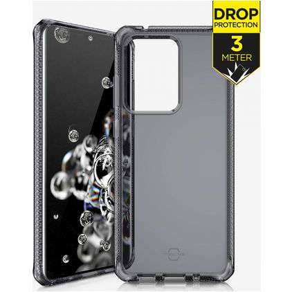 ITSkins SpectrumClear Coque Samsung Galaxy S20 Ultra Coque arrière en TPU Souple Anti-Chocs - Noir