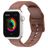 Mobigear Dashed Bracelet Silicone pour Apple Watch Fermeture boucle ardillon - 49/46/45/44 mm - Marron