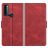 Mobigear Slim Magnet Housse TCL 20 SE Etui Porte-Monnaie - Rouge