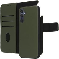 Mobiparts Samsung Galaxy A15 Coque Cuir véritable Étui 2en1 avec coque amovible Portefeuille - Vert