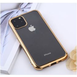 Mobigear Royal Coque iPhone 11 Pro Coque arrière en TPU Souple - Transparent / Or