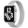 Mobigear Slim Loop Bracelet Milanais Apple Watch Fermeture magnétique - 49/46/45/44 mm - Argent