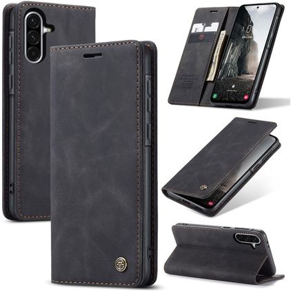 CaseMe 013 Housse Samsung Galaxy A56 Etui Porte-Monnaie - Noir