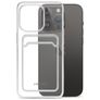 Mobilize Gelly Card Transparent iPhone 14 Pro TPU souple Coque arrière avec porte-cartes - Transparent