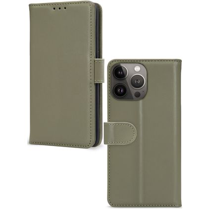 Mobilize Premium Gelly Wallet Housse iPhone 13 Pro Etui Porte-Monnaie - Vert