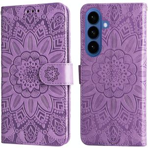 Mobigear Sunflower Housse Samsung Galaxy S26 Etui Porte-Monnaie - Violet