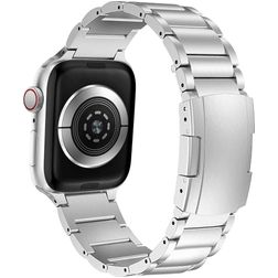 Mobigear Brisbane Bracelet Titane Apple Watch Fermeture boucle déployante - 42/41/40/38 mm - Argent