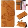 Mobigear Butterfly Housse iPhone 16e Etui Porte-Monnaie - Cognac