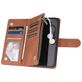 Mobigear Zipper Housse iPhone 12 Etui Porte-Monnaie - Marron