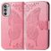 Mobigear Butterfly Housse Motorola Moto G82 Etui Porte-Monnaie - Rose