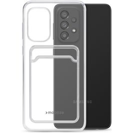 Mobilize Gelly Card Coque Transparente Samsung Galaxy A13 4G Coque arrière en TPU Souple avec Porte-Cartes - Transparent