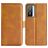 Mobigear Slim Magnet Housse Vivo Y76 Etui Porte-Monnaie - Cognac