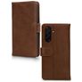 Mobilize Wallet Housse Samsung Galaxy A27 Etui en Cuir Véritable Porte-Monnaie - Marron