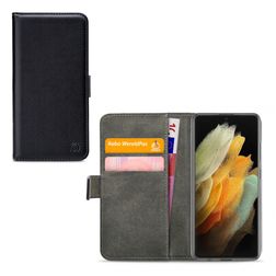 Mobilize Classic Gelly Wallet Housse Samsung Galaxy S21 Ultra Etui Porte-Monnaie - Noir