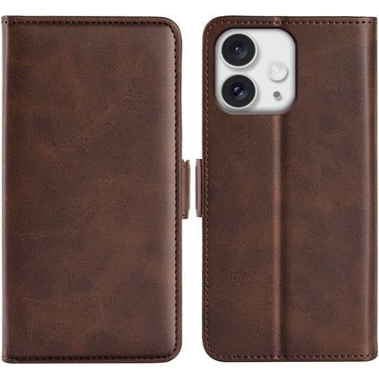 Mobigear Slim Magnet Housse iPhone 16 Pro Max Etui Porte-Monnaie - Marron