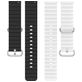 Mobigear Ocean Bracelet Silicone Smartwatch Fermeture boucle ardillon - Connexion universelle de 22 mm - Noir / Blanc