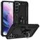 Mobigear Armor Ring Samsung Galaxy S22 Plastique rigide Coque arrière Antichoc avec bague de maintien - Noir