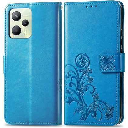 Mobigear Clover Housse Realme C35 Etui Porte-Monnaie - Bleu