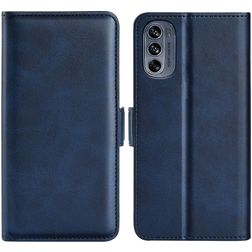 Mobigear Slim Magnet Motorola Moto G62 Étui Portefeuille - Bleu foncé