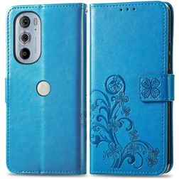 Mobigear Clover Motorola Edge 30 Pro Étui Portefeuille - Bleu
