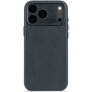 Decoded Coque iPhone 17 Pro Coque arrière en Cuir Véritable Anti-Chocs - Navy Shadow