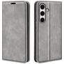 Mobigear Retro Slim Housse Samsung Galaxy S24 FE Etui Porte-Monnaie - Gris