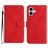 Mobigear Stitch Housse iPhone 17 Etui Porte-Monnaie - Rouge