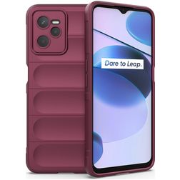 Mobigear Bumpy Coque Realme C35 Coque arrière en TPU Souple - Bordeaux