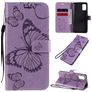 Mobigear Butterfly Housse Samsung Galaxy A41 Etui Porte-Monnaie - Violet