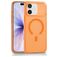 Mobigear Shockproof Grip Coque iPhone 17 MagSafe Coque arrière Rigide - Orange
