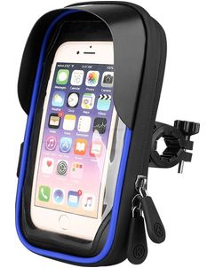 Mobigear Weather Shield Support Vélo Guidon Coque Universel (max 17 cm x 9 cm) - Bleu