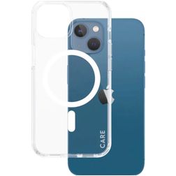 CARE by PanzerGlass Flagship Coque Transparente iPhone 13 MagSafe Coque arrière Rigide - Transparent