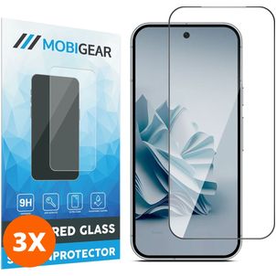 Mobigear Premium Google Pixel 9 Pro XL Verre trempé Protection d'écran - Compatible Coque - Noir (Lot de 3)