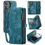 Caseme 008 Housse iPhone 16 Plus Etui avec Coque Détachable Porte-Monnaie - Bleu