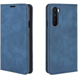 Mobigear Retro Slim Housse OnePlus Nord Etui Porte-Monnaie - Bleu