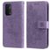 Mobigear Flowers Housse OPPO A74 5G Etui Porte-Monnaie - Violet