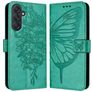 Mobigear Butterfly Housse Samsung Galaxy M55 Etui Porte-Monnaie - Vert