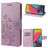 Mobigear Flowers Housse Samsung Galaxy M53 Etui Porte-Monnaie - Violet