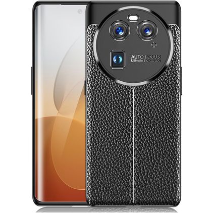Mobigear Luxury Coque OPPO Find X6 Coque arrière en TPU Souple - Noir