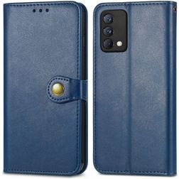 Mobigear Snap Button Housse Realme GT Master Edition Etui Porte-Monnaie - Bleu