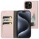 Mobiparts Classic Wallet Housse iPhone 15 Pro Max Etui Porte-Monnaie - Rose