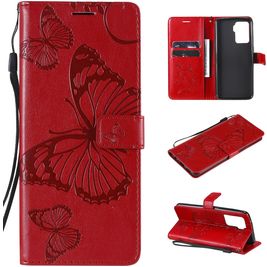 Mobigear Butterfly Housse OPPO A94 5G Etui Porte-Monnaie - Rouge