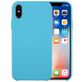 Mobigear Rubber Touch Coque iPhone XS Coque arrière en Silicone - Bleu