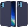 Mobigear Rubber Touch Coque iPhone 11 Coque arrière en Silicone - Bleu Marin