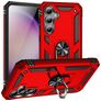 Mobigear Armor Ring Coque Samsung Galaxy S23 FE Coque arrière Rigide Anti-Chocs avec Anneau-Support - Rouge