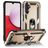 Mobigear Armor Ring Coque Samsung Galaxy A14 Coque arrière Rigide Anti-Chocs avec Anneau-Support - Or