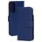 Mobiparts Wallet Samsung Galaxy S25 Edge Cuir véritable Étui Portefeuille - Bleu