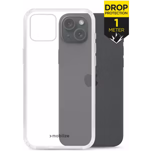 Mobilize Naked Protection Coque Transparente iPhone 15 Plus Coque arrière Rigide Anti-Chocs - Transparent