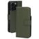 Mobiparts iPhone 16 Pro MagSafe Coque Cuir véritable Étui 2en1 avec coque amovible Portefeuille - Vert