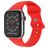Mobigear Sport Dual Bracelet Silicone Apple Watch Fermeture à clou et passant - 42/41/40/38 mm - Rouge